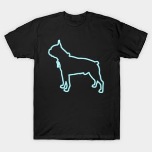 80s Retro Neon Sign Boston Terrier T-Shirt